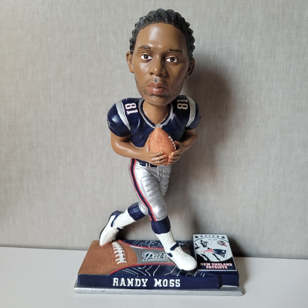 Forever Collectibles Randy Moss Bobblehead New England Patriots Blue Limited Ed